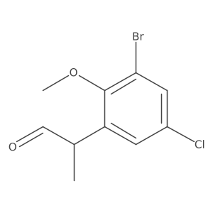 2-(3-Bromo-5-chloro-2-methoxyphenyl)propanal结构式