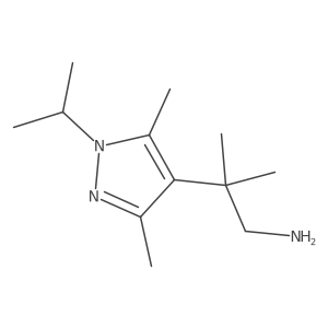 2-[3,5-dimethyl-1-(propan-2-yl)-1H-pyrazol-4-yl]-2-methylpropan-1-amine Structure