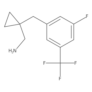 (1-{[3-Fluoro-5-(trifluoromethyl)phenyl]methyl}cyclopropyl)methanamine结构式