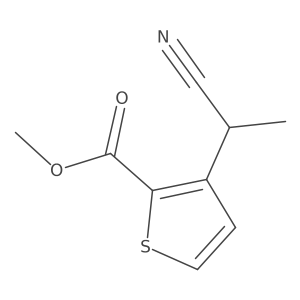 Methyl 3-(1-cyanoethyl)thiophene-2-carboxylate结构式