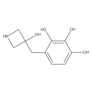4-[(3-Hydroxyazetidin-3-yl)methyl]benzene-1,2,3-triol结构式