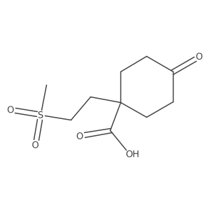 1-(2-Methanesulfonylethyl)-4-oxocyclohexane-1-carboxylic acid Structure
