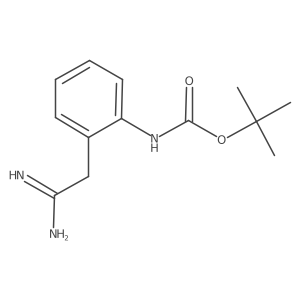tert-butyl N-[2-(carbamimidoylmethyl)phenyl]carbamate结构式