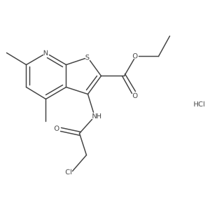 Ethyl 3-(2-chloroacetamido)-4,6-dimethylthieno[2,3-b]pyridine-2-carboxylate hydrochloride Structure
