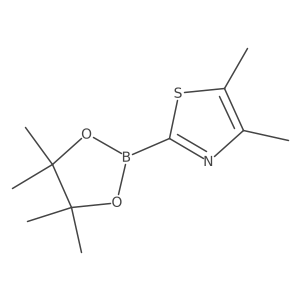 4,5-Dimethyl-2-(4,4,5,5-tetramethyl-1,3,2-dioxaborolan-2-YL)thiazole结构式