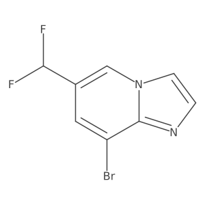 8-Bromo-6-(difluoromethyl)imidazo[1,2-a]pyridine结构式