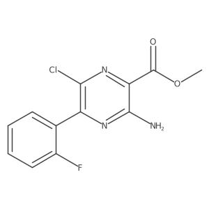 Methyl 3-amino-6-chloro-5-(2-fluorophenyl)pyrazine-2-carboxylate Structure