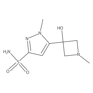 5-(3-Hydroxy-1-methyl-3-azetidinyl)-1-methyl-1H-pyrazole-3-sulfonamide结构式