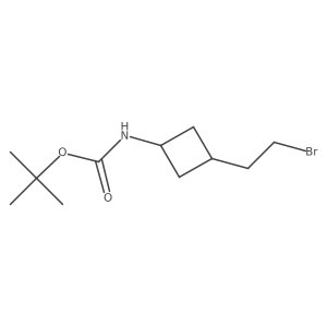 Tert-butyl N-[3-(2-bromoethyl)cyclobutyl]carbamate Structure