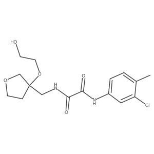 N1-(3-chloro-4-methylphenyl)-N2-((3-(2-hydroxyethoxy)tetrahydrofuran-3-yl)methyl)oxalamide结构式