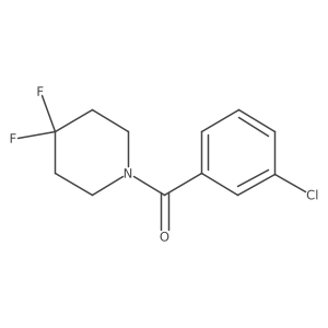 1-(3-Chlorobenzoyl)-4,4-difluoropiperidine结构式