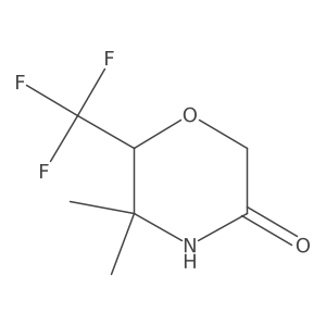 5,5-Dimethyl-6-(trifluoromethyl)morpholin-3-one Structure
