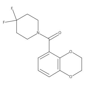 1-(2,3-Dihydro-1,4-benzodioxine-5-carbonyl)-4,4-difluoropiperidine结构式