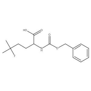 (2S)-2-{[(benzyloxy)carbonyl]amino}-5-fluoro-5-methylhexanoic acid Structure