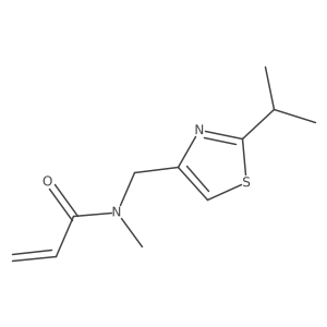 N-Methyl-N-[(2-propan-2-yl-1,3-thiazol-4-yl)methyl]prop-2-enamide结构式