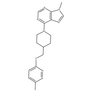 9-methyl-6-(4-{[(6-methylpyridazin-3-yl)oxy]methyl}piperidin-1-yl)-9H-purine Structure