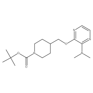 Tert-butyl 4-({[3-(dimethylamino)pyrazin-2-yl]oxy}methyl)piperidine-1-carboxylate结构式