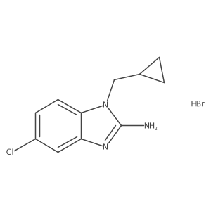 5-chloro-1-(cyclopropylmethyl)-1H-benzo[d]imidazol-2-amine hydrobromide Structure