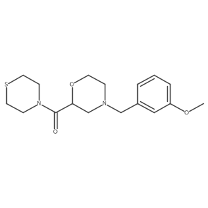 4-[(3-Methoxyphenyl)methyl]-2-(thiomorpholine-4-carbonyl)morpholine结构式