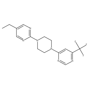 4-[4-(5-Ethylpyrimidin-2-yl)piperazin-1-yl]-6-(trifluoromethyl)pyrimidine Structure