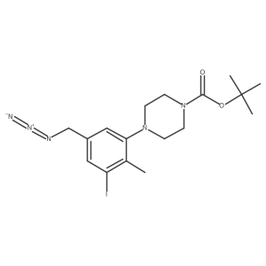 Tert-butyl 4-[5-(azidomethyl)-3-iodo-2-methylphenyl]piperazine-1-carboxylate结构式