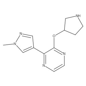 2-(1-methyl-1H-pyrazol-4-yl)-3-(pyrrolidin-3-yloxy)pyrazine Structure