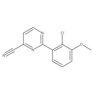 2-(2-Chloro-3-methoxyphenyl)pyrimidine-4-carbonitrile结构式