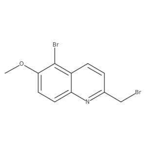 5-Bromo-2-(bromomethyl)-6-methoxyquinoline结构式