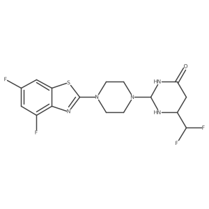2-[4-(4,6-Difluoro-1,3-benzothiazol-2-yl)piperazin-1-yl]-6-(difluoromethyl)-1,3-diazinan-4-one Structure