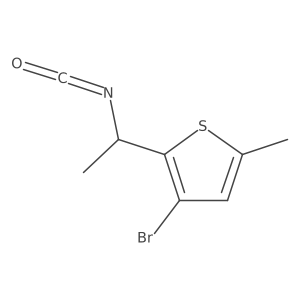 3-Bromo-2-(1-isocyanatoethyl)-5-methylthiophene Structure