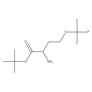 tert-butyl (2R)-2-amino-4-[(trifluoromethyl)sulfanyl]butanoate Structure