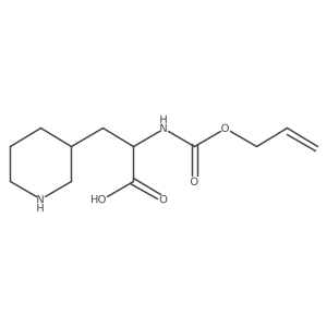 2-(allyloxycarbonylamino)-3-(3-piperidyl)propanoic acid Structure