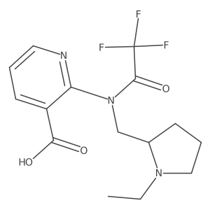 2-{N-[(1-ethylpyrrolidin-2-yl)methyl]-2,2,2-trifluoroacetamido}pyridine-3-carboxylic acid结构式