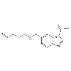 5-({[(Prop-2-en-1-yloxy)carbonyl]amino}methyl)pyrazolo[1,5-a]pyridine-3-carboxylic acid结构式