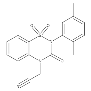 2-[2-(2,5-Dimethylphenyl)-1,1,3-trioxo-1lambda6,2,4-benzothiadiazin-4-yl]acetonitrile Structure