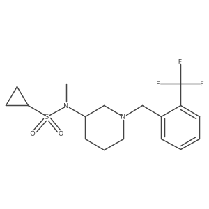 N-methyl-N-(1-{[2-(trifluoromethyl)phenyl]methyl}piperidin-3-yl)cyclopropanesulfonamide Structure