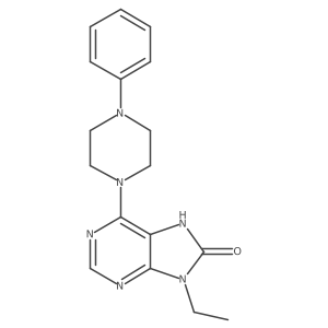 9-ethyl-6-(4-phenylpiperazin-1-yl)-8,9-dihydro-7H-purin-8-one Structure