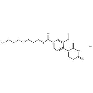 N-[3-(3-aminopropoxy)propyl]-4-(2,4-dioxo-1,3-diazinan-1-yl)-3-methoxybenzamide hydrochloride Structure