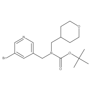 tert-butyl ((5-bromopyridin-3-yl)methyl)((tetrahydro-2H-pyran-4-yl)methyl)carbamate Structure