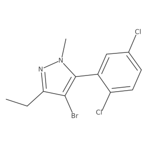 4-bromo-5-(2,5-dichlorophenyl)-3-ethyl-1-methyl-1H-pyrazole结构式