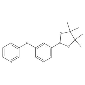 3-[3-(4,4,5,5-Tetramethyl-1,3,2-dioxaborolan-2-yl)phenoxy]pyridine结构式