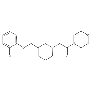 2-(3-{[(3-Chloropyridin-2-yl)oxy]methyl}piperidin-1-yl)-1-(morpholin-4-yl)ethan-1-one Structure