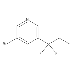 3-Bromo-5-(1,1-difluoropropyl)pyridine结构式