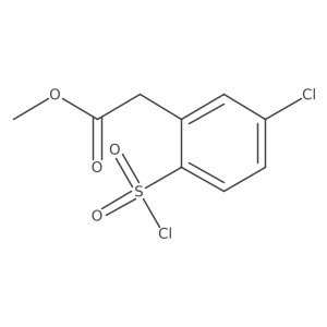 Methyl 2-(5-chloro-2-(chlorosulfonyl)phenyl)acetate Structure