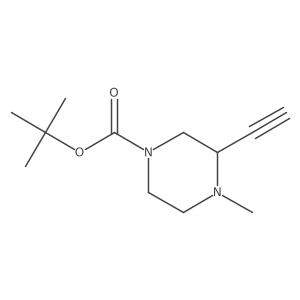 tert-Butyl (S)-3-ethynyl-4-methylpiperazine-1-carboxylate Structure