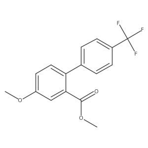 4-Methoxy-4'-(trifluoromethyl)biphenyl-2-carboxylic acid methyl ester结构式