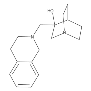 3-[(3,4-Dihydro-2(1H)-isoquinolinyl)methyl]-1-azabicyclo[2.2.2]octan-3-ol结构式