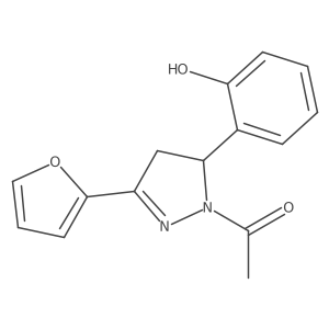 1-(3-(furan-2-yl)-5-(2-hydroxyphenyl)-4,5-dihydro-1H-pyrazol-1-yl)ethanone结构式