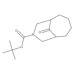 10-Oxo-8-aza-bicyclo[4.3.1]decane-8-carboxylic acid tert-butyl ester结构式