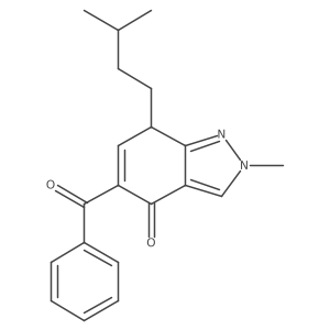 4h-Indazol-4-one,5-benzoyl-2,7-dihydro-2-methyl-7-(3-methylbutyl)-结构式